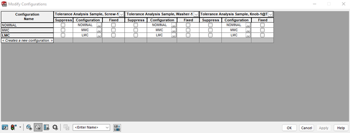 assembly configuration table