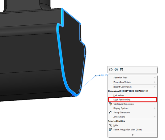 marking dimension for drawing